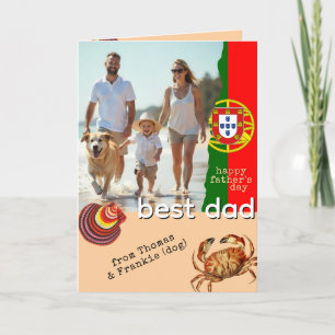 Portugal Father's Day Card, Portuguese Flag Card