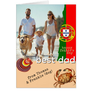 Portugal Father's Day Card, Portuguese Flag Cards