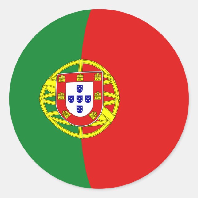 Portugal Fisheye Flag Sticker (Front)