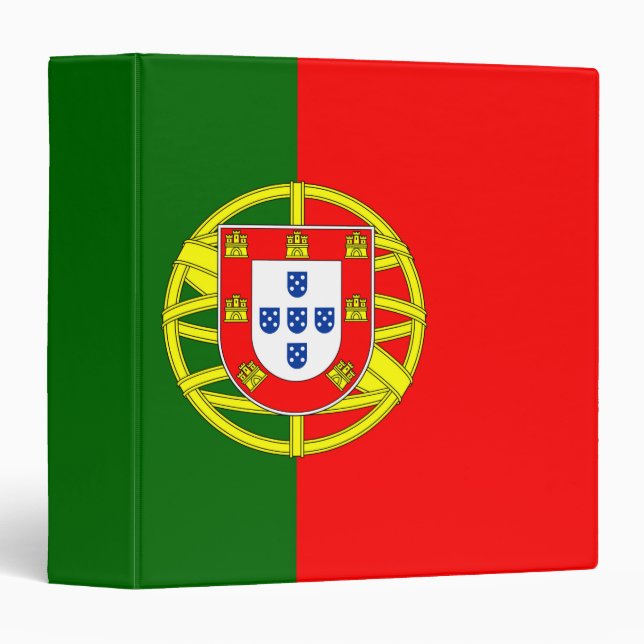Portugal Flag 3 Ring Binder (Front/Spine)