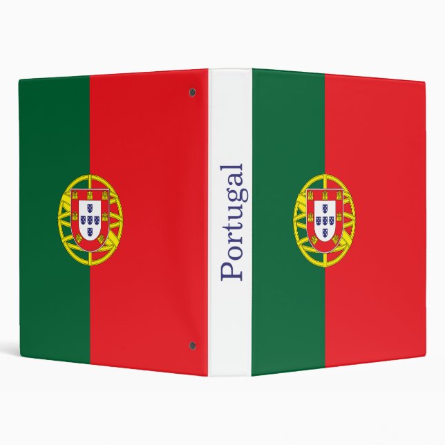 Portugal Flag 3 Ring Binder (Background)