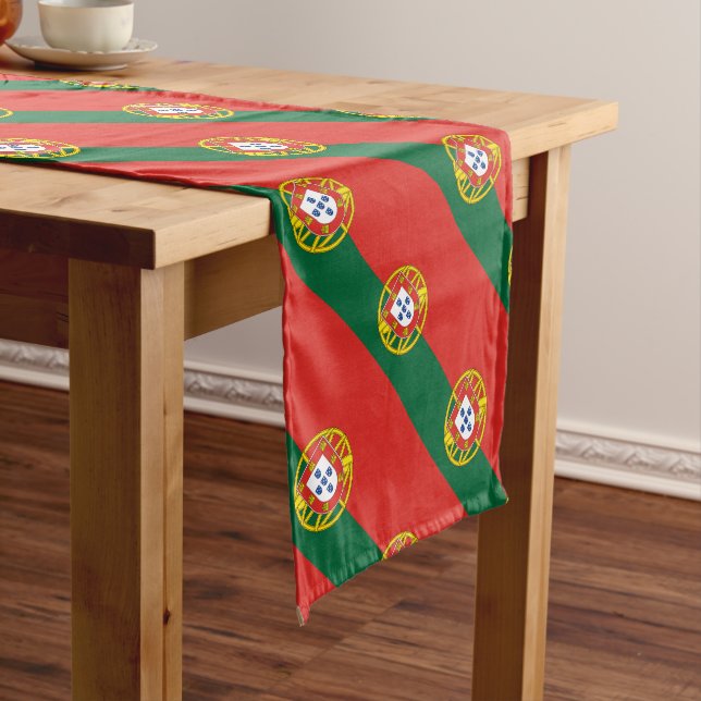 Portugal flag Bandeira De Portugal Short Table Runner (In Situ)