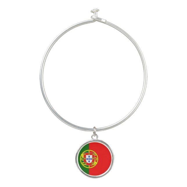 Portugal flag bangle bracelet (Front)