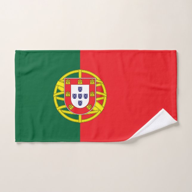 Portugal Flag Bath Towel Set (Hand Towel)