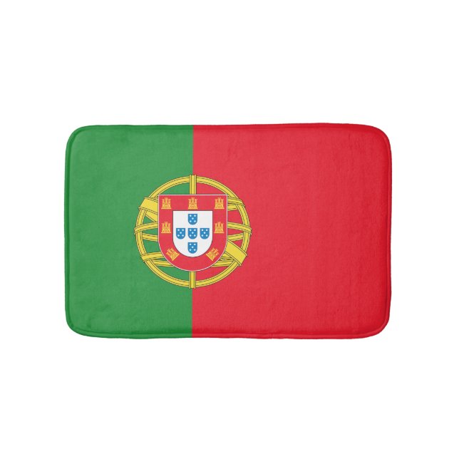 Portugal Flag Bathroom Mat (Front)