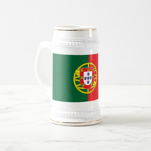 Portugal Flag Beer Stein (Front Left)