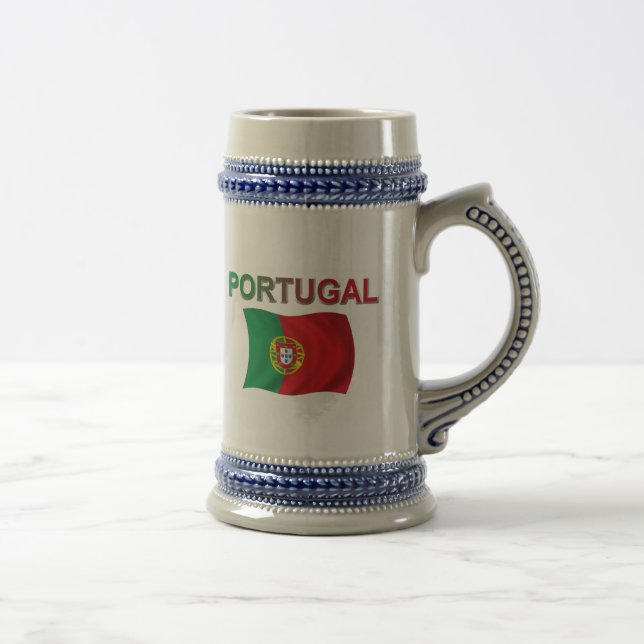 Portugal Flag Beer Stein (Right)