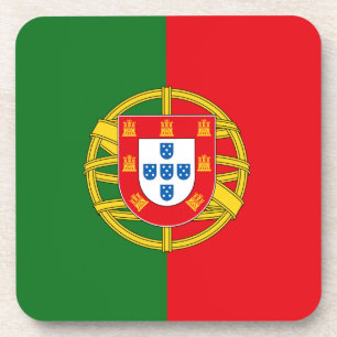 Portugal Flag Beverage Coaster