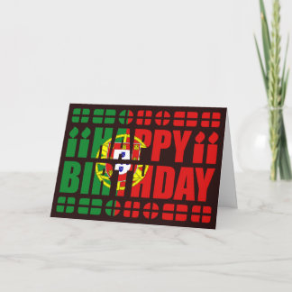Portugal Flag Birthday Card