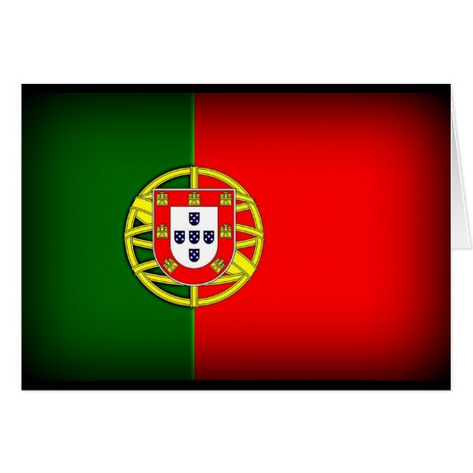 Portugal Flag Black Edge Cards (Front Horizontal)