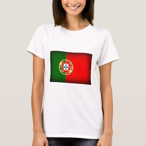 Portugal Flag Black Edge T_Shirt