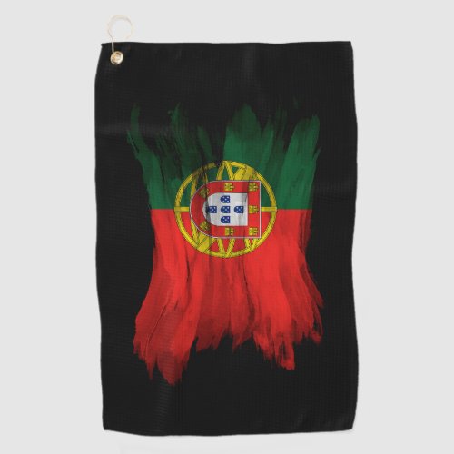 Portugal flag brush stroke national flag golf towel