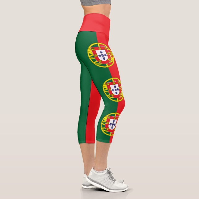 Portugal Flag Capri Leggings (Right)