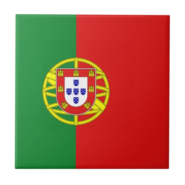 Portugal Flag Ceramic Tile (Front)