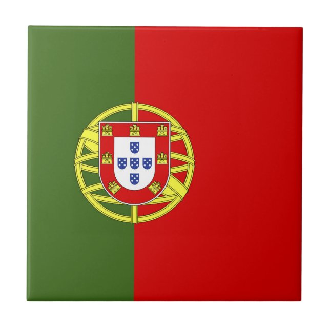 Portugal flag ceramic tile (Front)