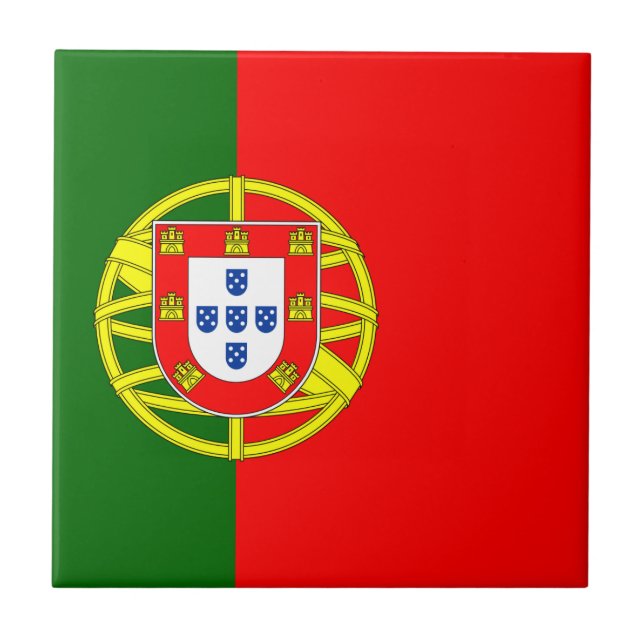 Portugal Flag Ceramic Tile (Front)