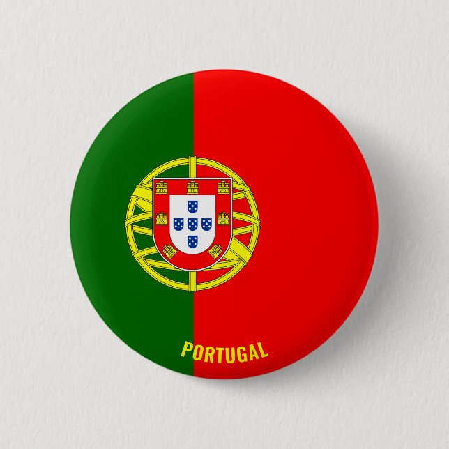 Portugal Flag Charming Patriotic Button (Front)