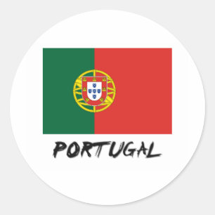 Portugal Flag Classic Round Sticker