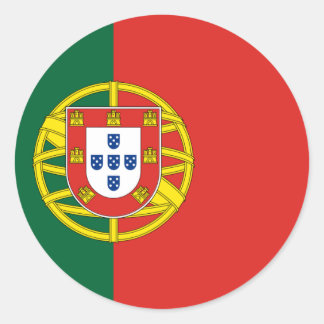 Portugal flag classic round sticker