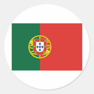 Portugal flag classic round sticker