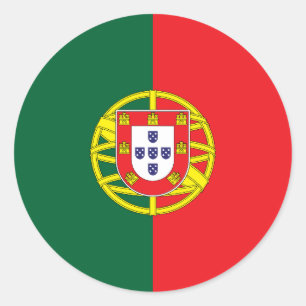 Portugal Flag Classic Round Sticker