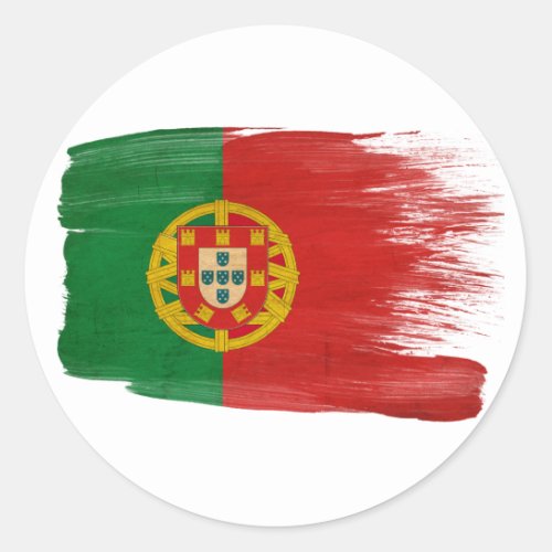 Portugal Flag Classic Round Sticker