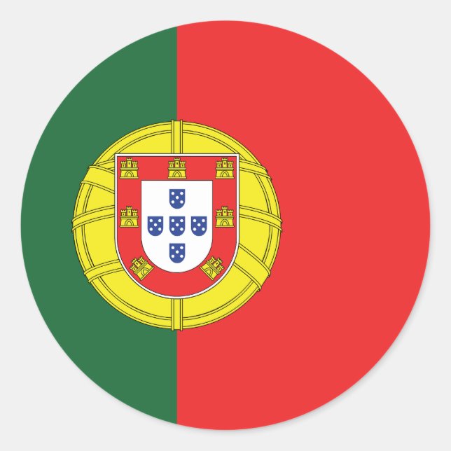 Portugal Flag Classic Round Sticker (Front)