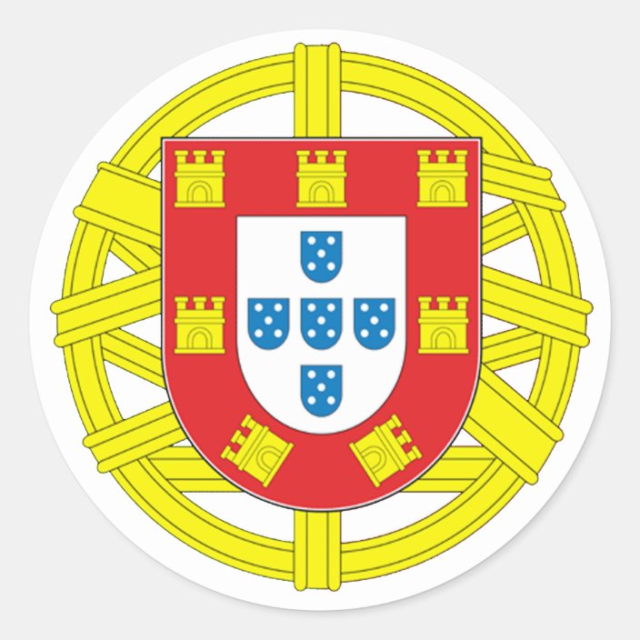 Portugal Flag Classic Round Sticker | Zazzle.com