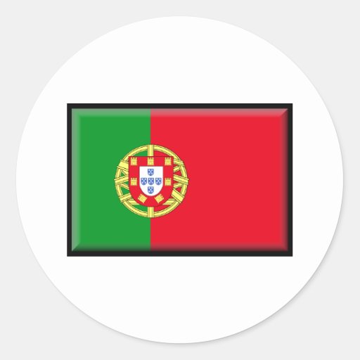 Portugal Flag Classic Round Sticker | Zazzle