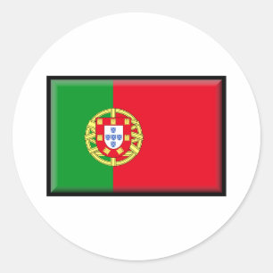Portugal Flag Classic Round Sticker