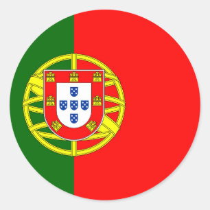 Portugal Flag Classic Round Sticker