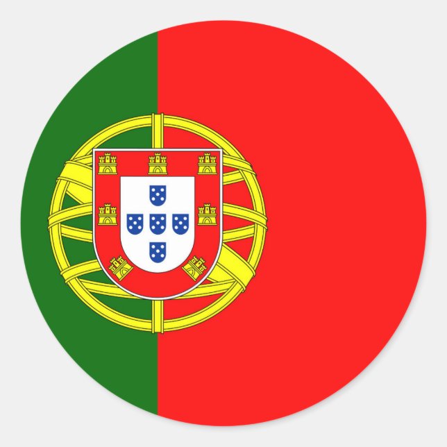 Portugal Flag Classic Round Sticker (Front)
