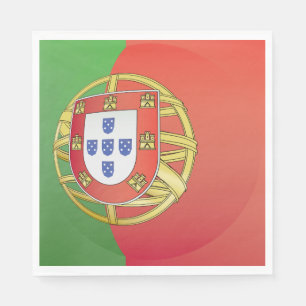 Portugal Flag Coat of Arms Portuguese Crest Napkins