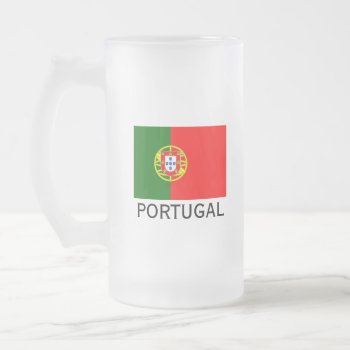 Portugal Flag Custom Glass Beer Stein Mug by iprint at Zazzle