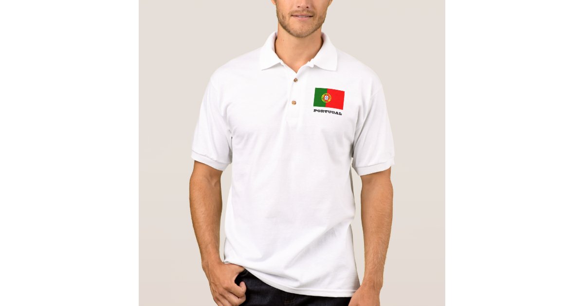 Portugal flag custom polo shirts for men and women | Zazzle