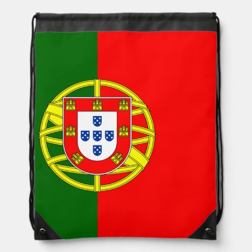 Portugal Flag Drawstring Backpack