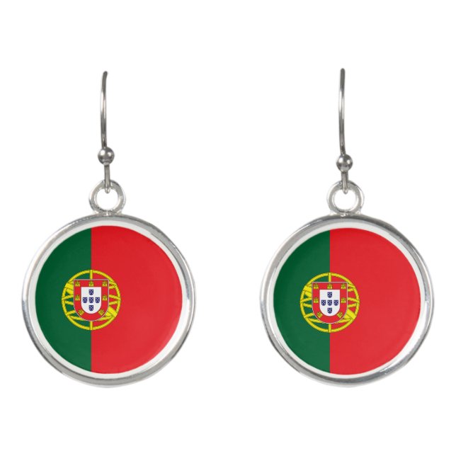 Portugal Flag Earrings (Front)