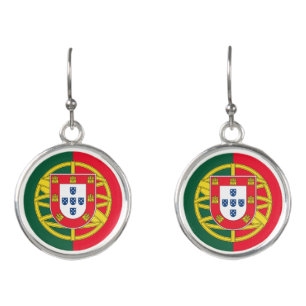 Portugal flag earrings