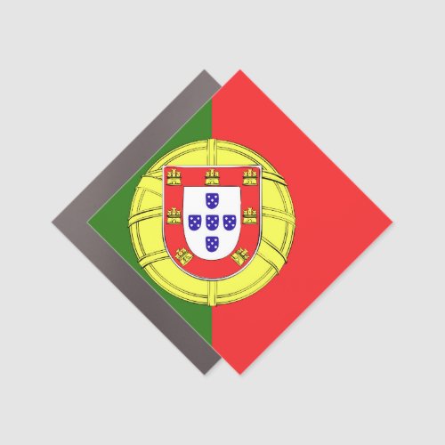 Portugal Flag Emblem Car Magnet