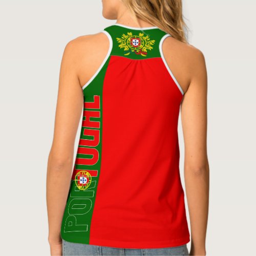 Portugal Flag Escutcheon Red Green Coat Of Arms Tank Top