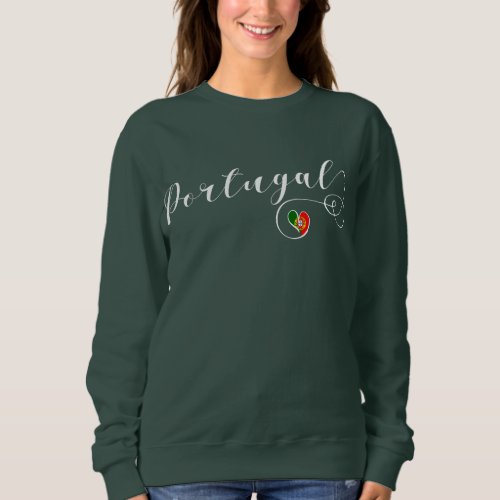 Portugal Flag Heart Portuguese Sweatshirt