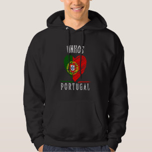 Portugal Flag Heart Unhos City Hoodie