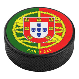 Portugal Flag Hockey Puck
