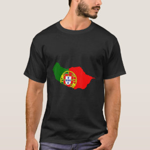 Portugal Flag in Madeira outline Madeira T-Shirt