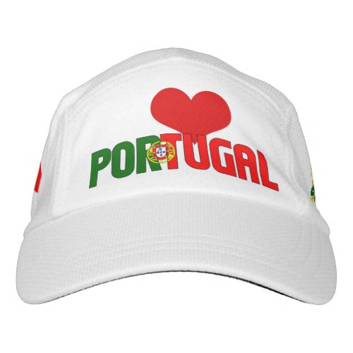 Portugal Flag Inscription Heart Red Green Yellow Hat