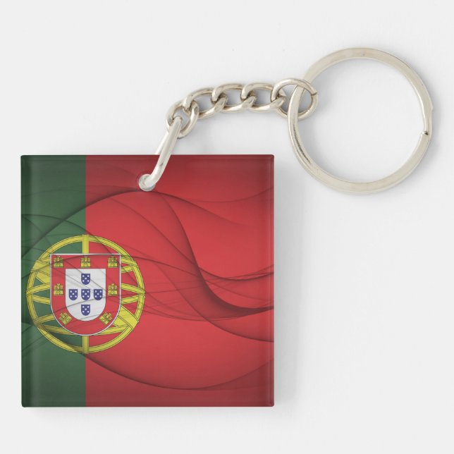 Portugal Flag Keychain (Back)