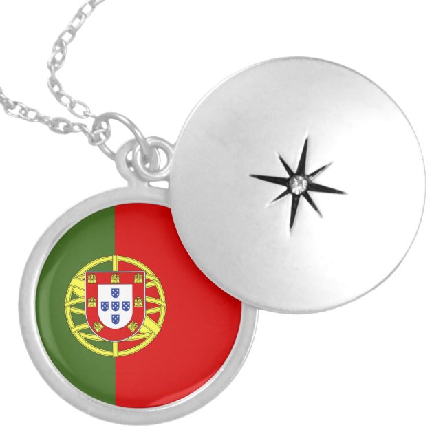 Portugal flag locket necklace (Front)