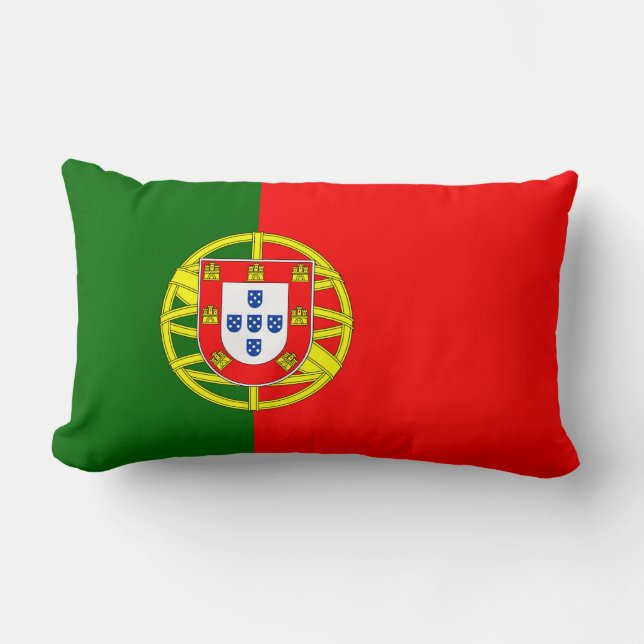 Portugal Flag Lumbar Pillow (Front)