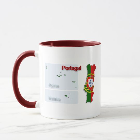 Portugal Flag Map_2 Mug