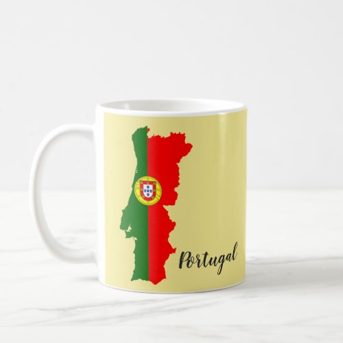 Portugal Flag Map Coffee Mug